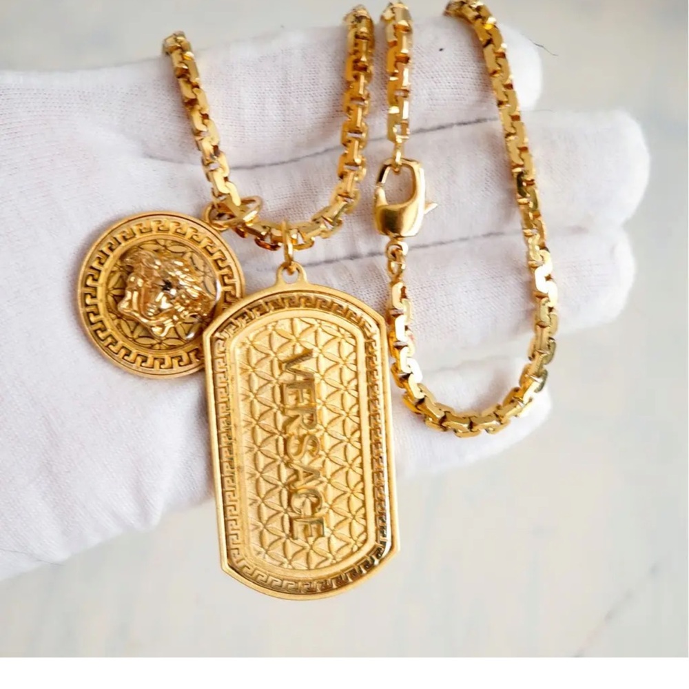 Versace Gold Medusa Pendant Necklace - Picture 8 of 10